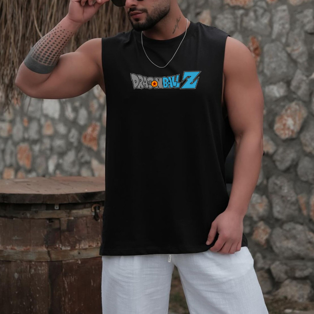 Casual Loose DB Printed Fitness Tank Top