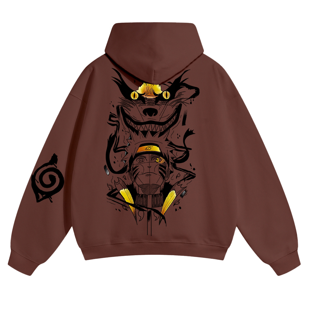 Oversized Unisex Anime Print Hoodie-comicclothing