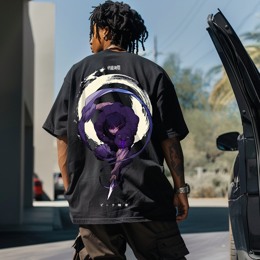 Oversized Unisex Anime Jujutsu Kaisen Print T-Shirt