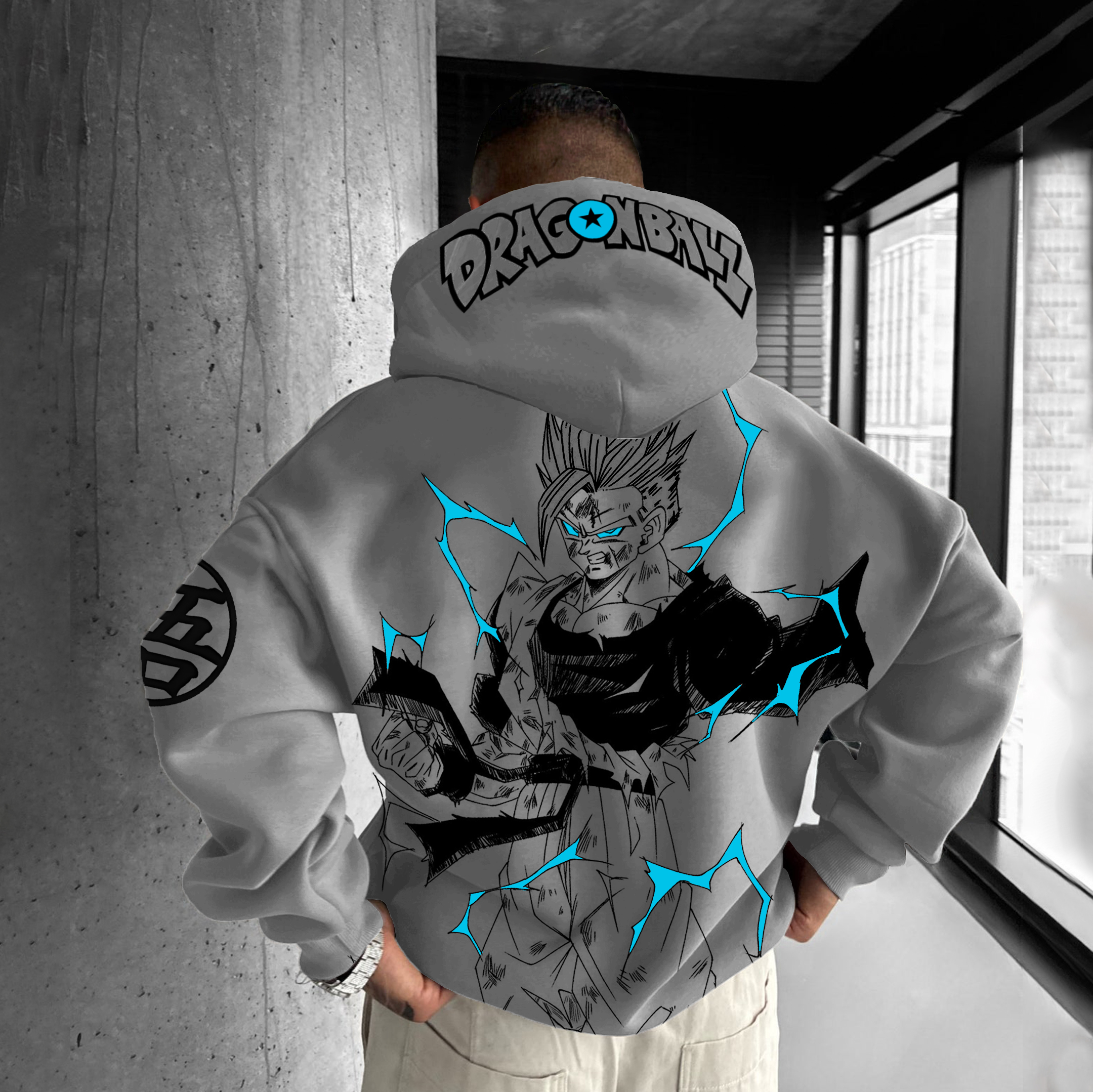 Unisex Anime Printed Casual Oversized Hoodie