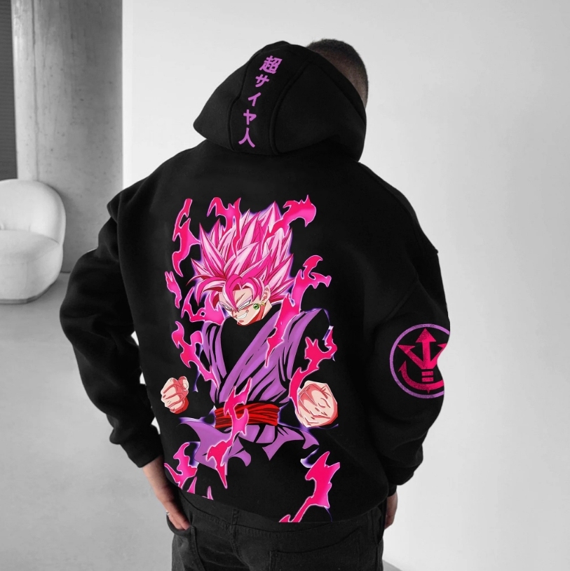 Oversized Unisex DBZ Anime Print Hoodie
