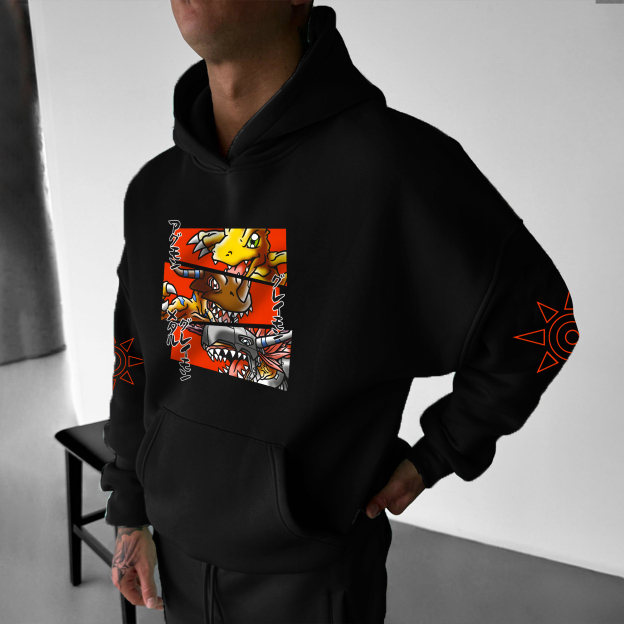 Unisex “Digimon” Anime Style Retro Hoodie-comicclothing