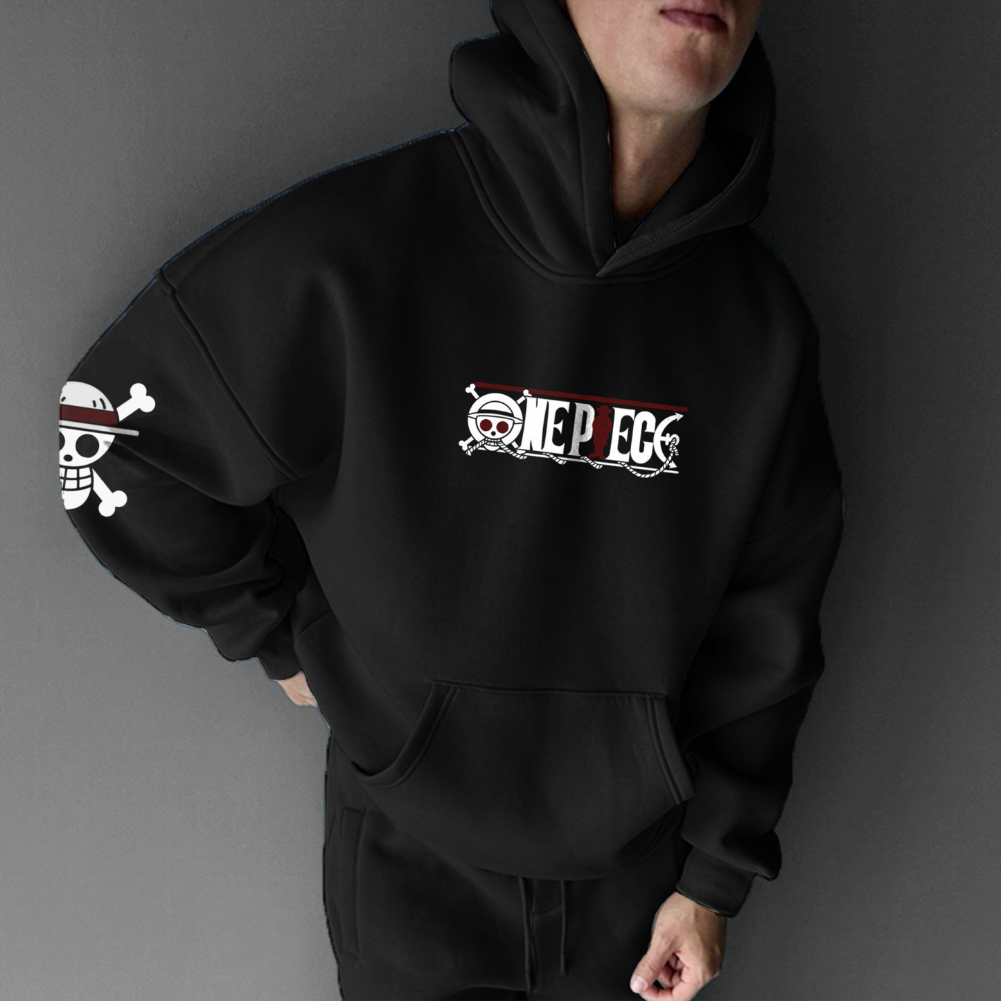 Unisex  Anime Print  Casual Oversized Hoodie-Anime x kingdom