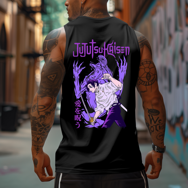 Casual Anime Printed Tank Top-comicclothing