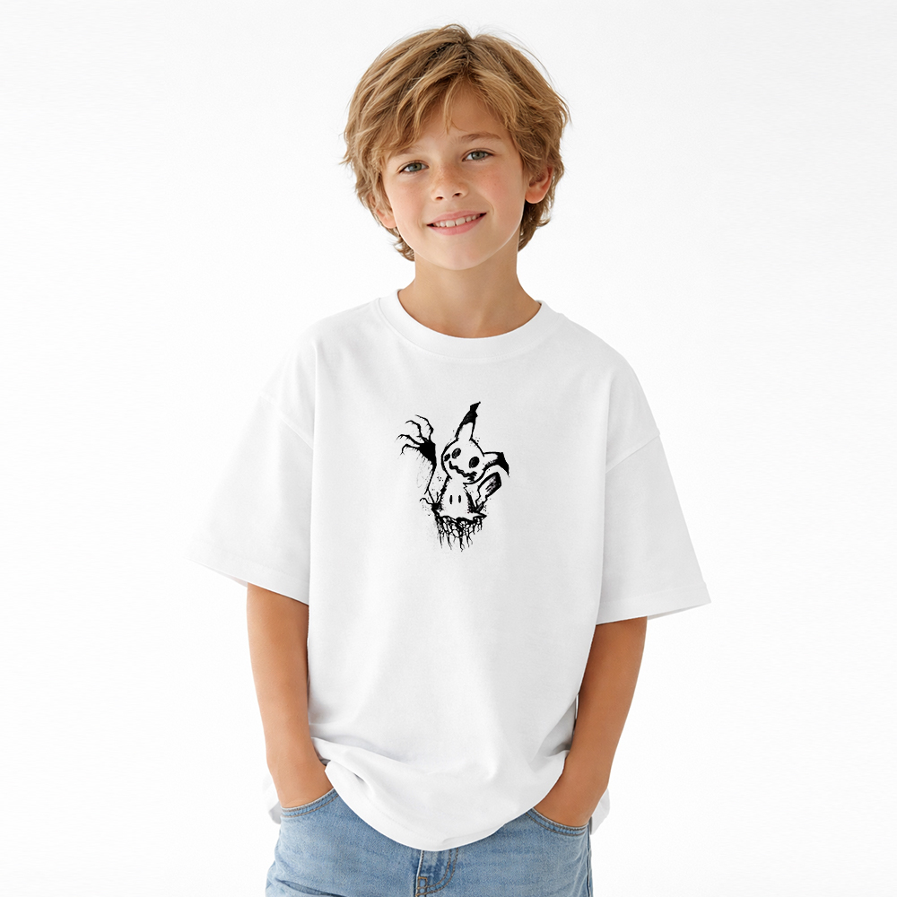Pokémon Anime Graphic T-Shirt for Kids Cartoon Print Cotton Tee