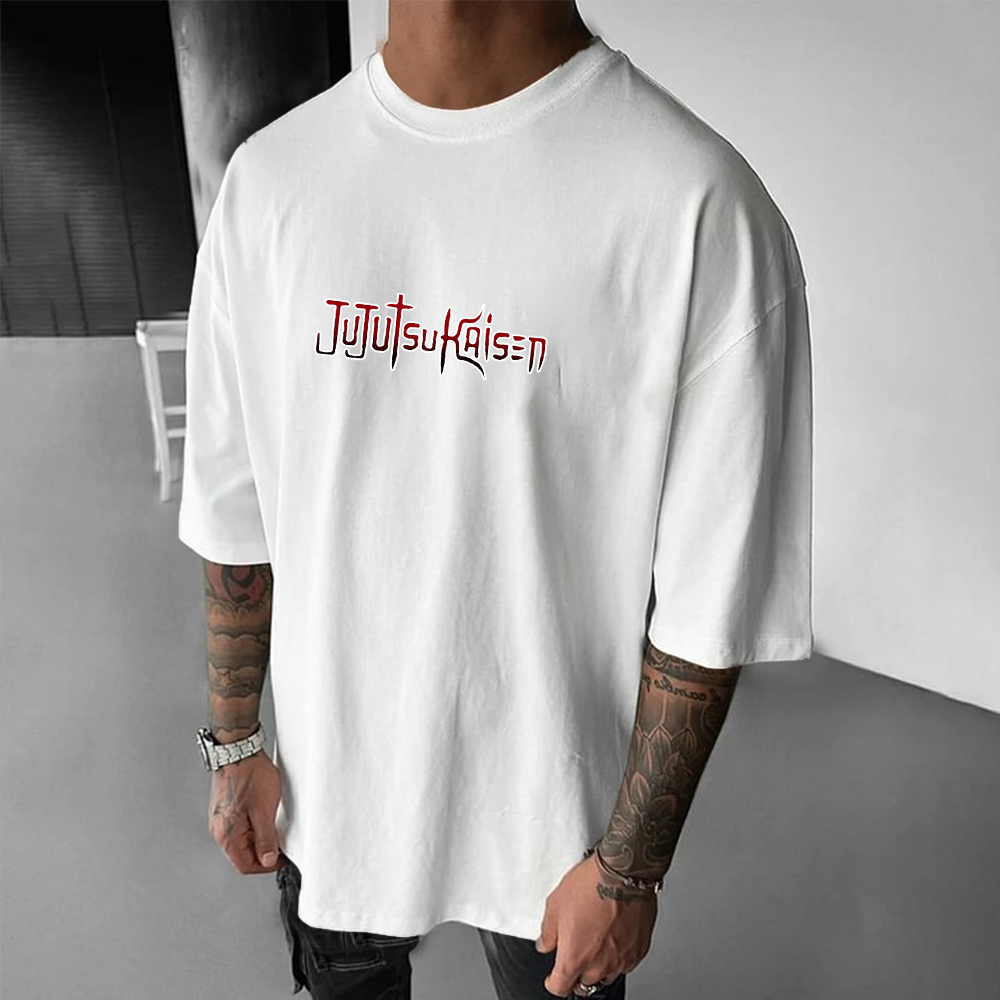 Unisex Oversized Anime Print T-Shirt