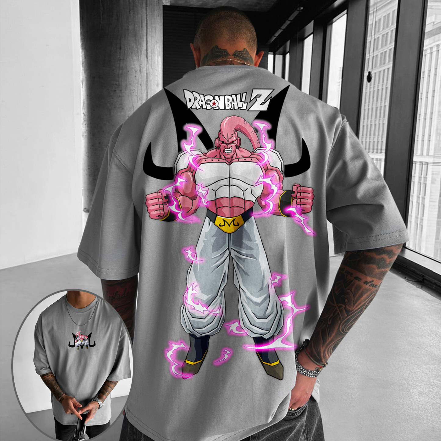 Oversized Anime Print T-shirt