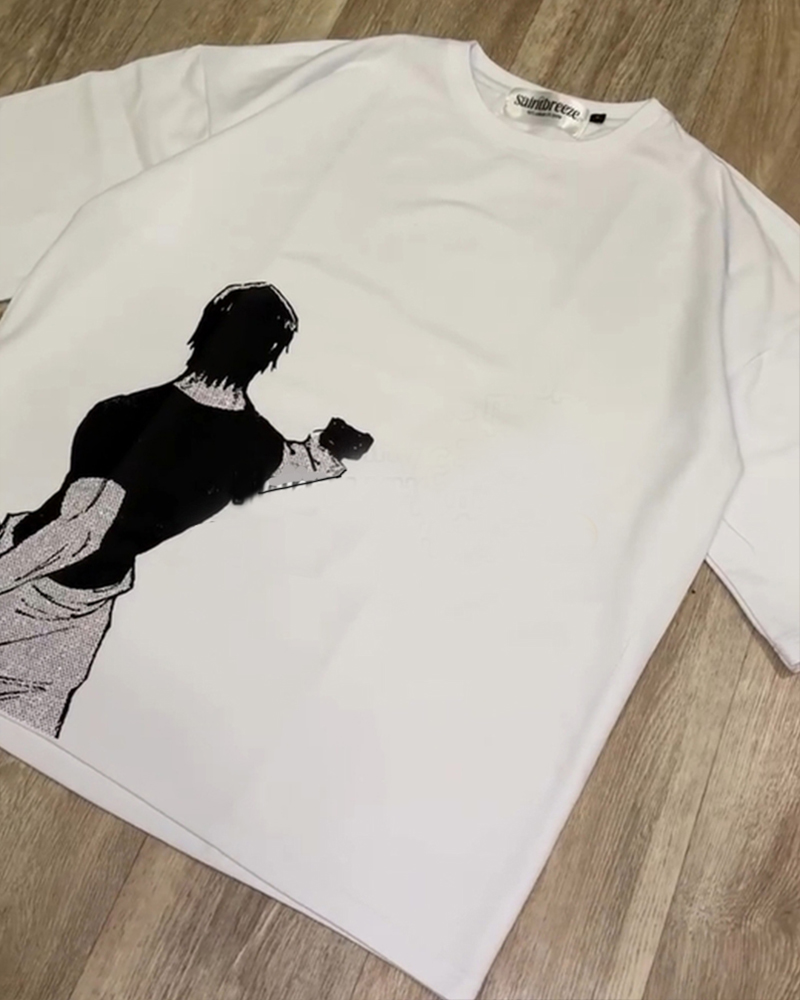 Casual Anima Design Short Sleeves T-shirt-comicclothing