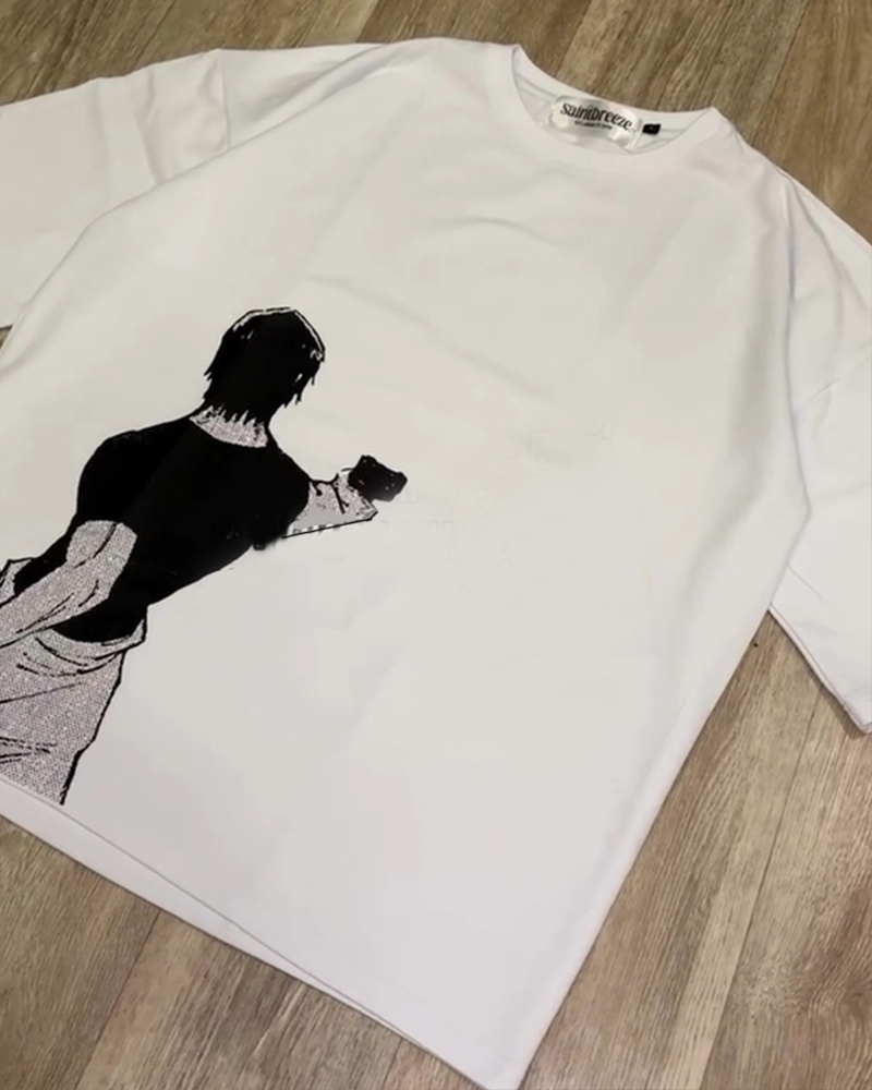 Casual Anima Design Short Sleeves T-shirt-comicclothing