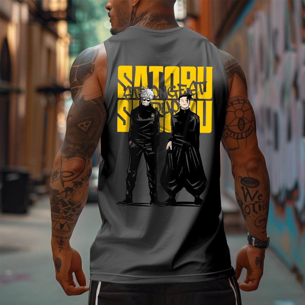 Casual Loose Anime Character Buddy Tank Top-comicclothing