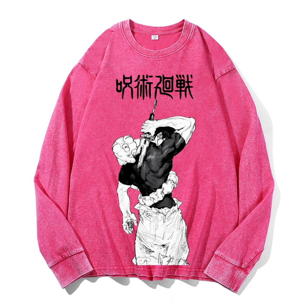 Unisex Oversized Anime Print Long Sleeves T-Shirt