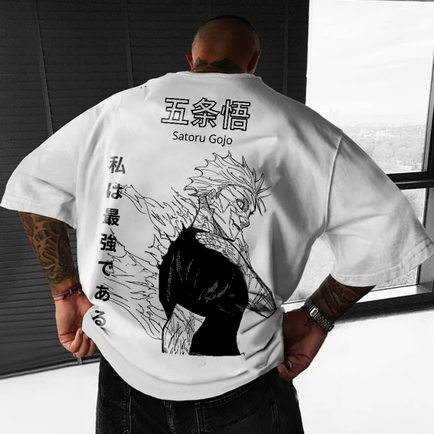 Unisex Oversized Anime Print T-Shirt