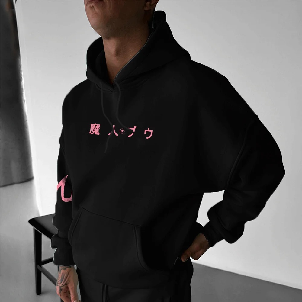 Unisex Anime Enthusiast Printed Oversized Hoodie
