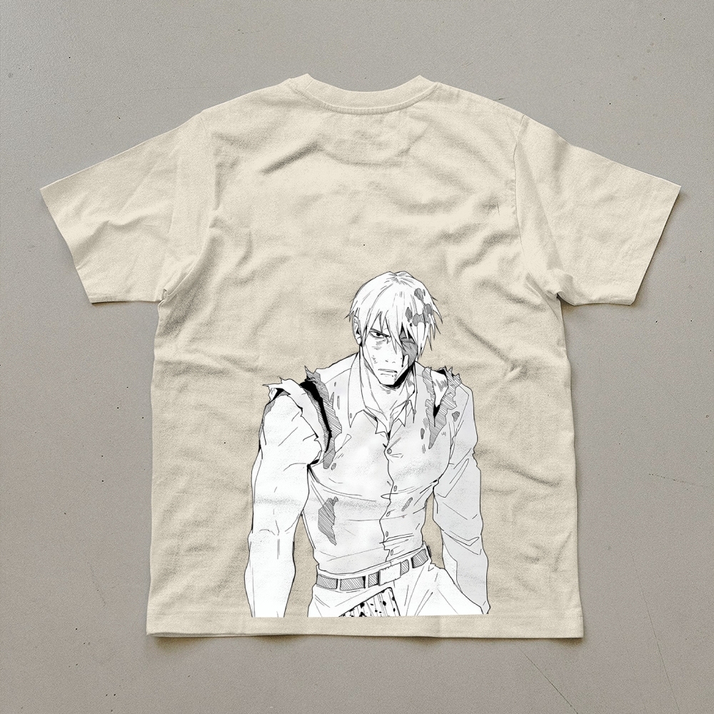 Unisex Oversized Anime Print T-Shirt-comicclothing