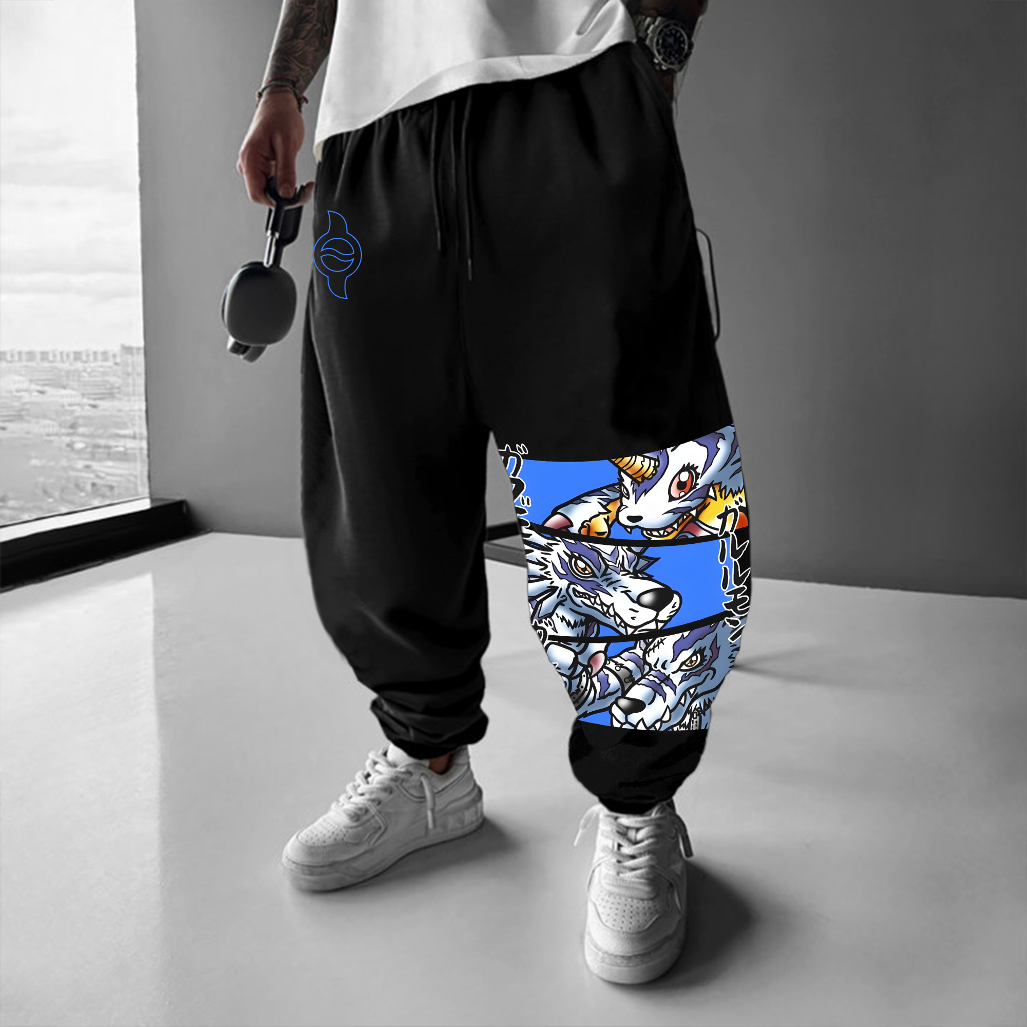 Unisex “Digimon” Anime Style Retro Pants-comicclothing