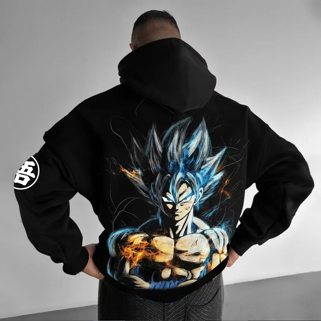 Oversized Unisex Anime Dragon Ball Print Hoodie