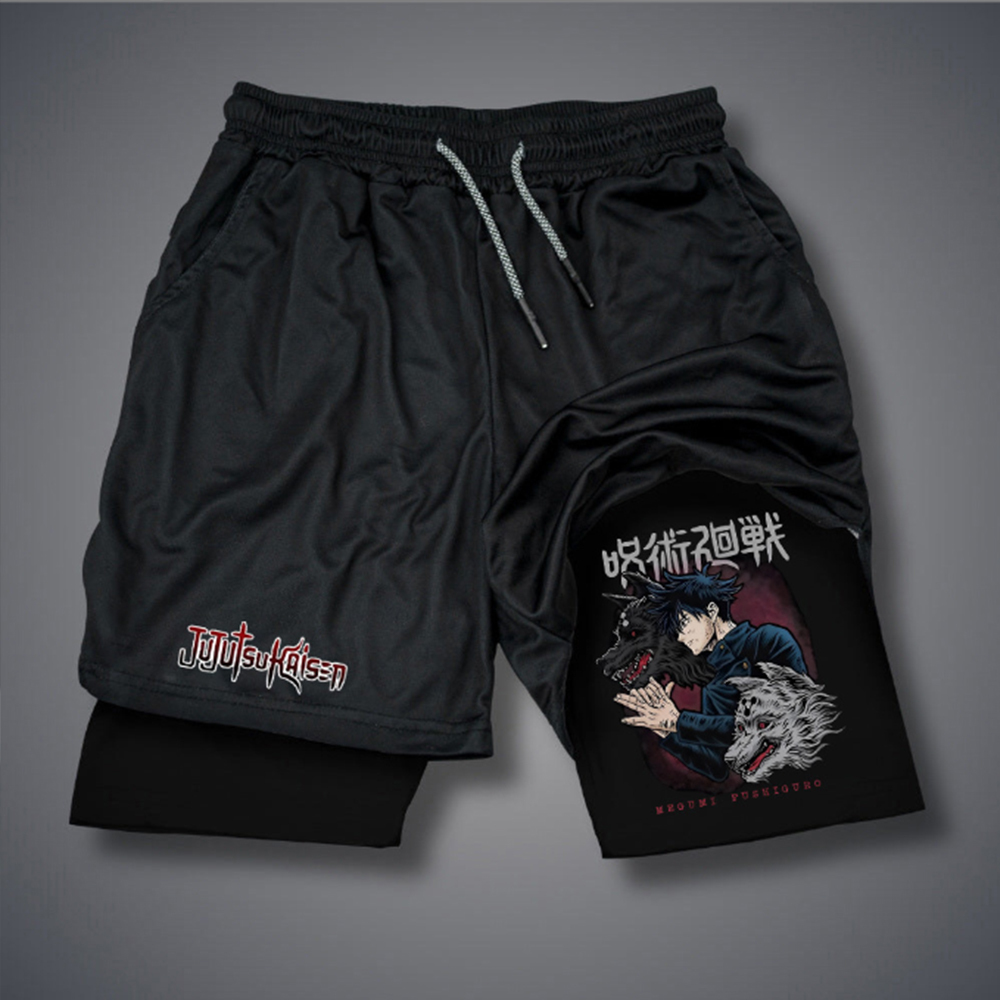 Casual Anime Printed Sports Shorts-comicclothing
