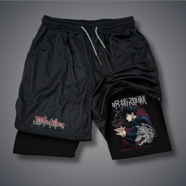 Casual Anime Printed Sports Shorts-comicclothing