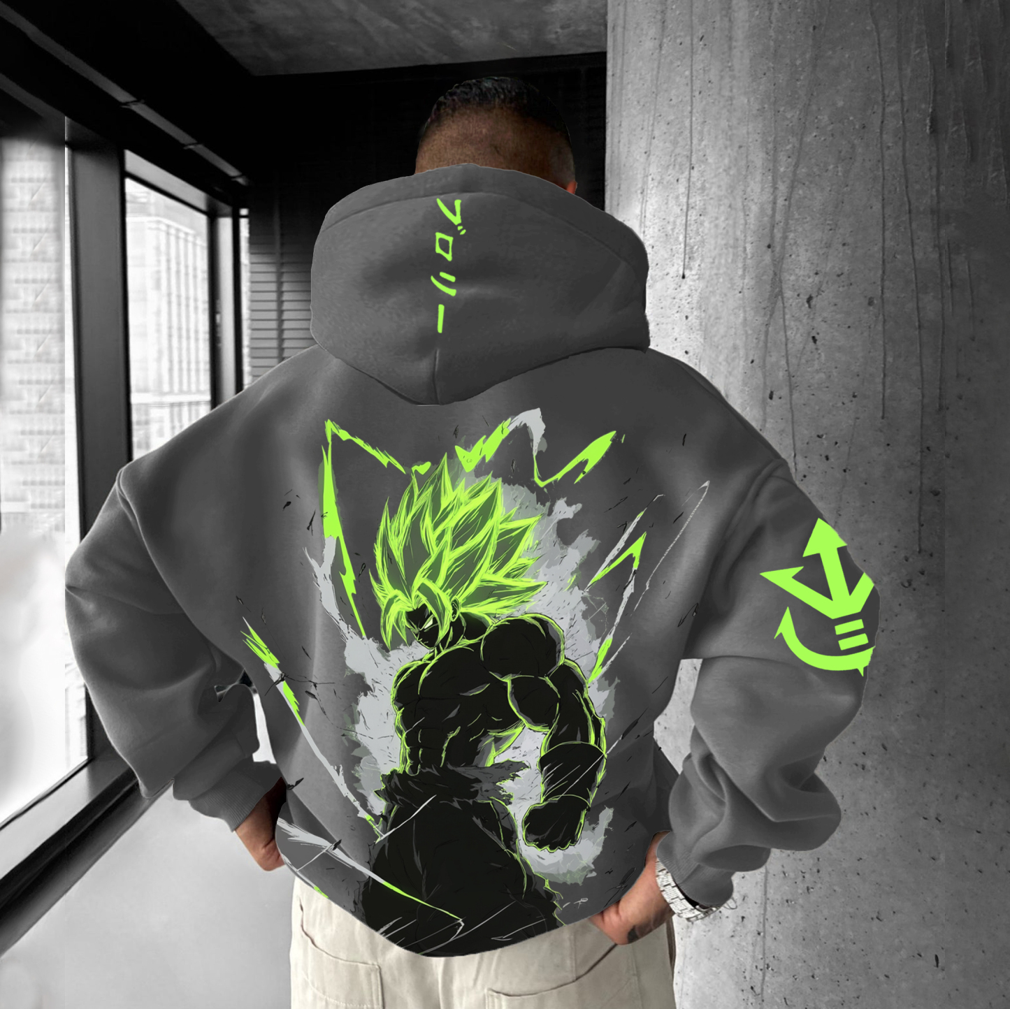 Oversized Unisex DBZ Anime Print Hoodie