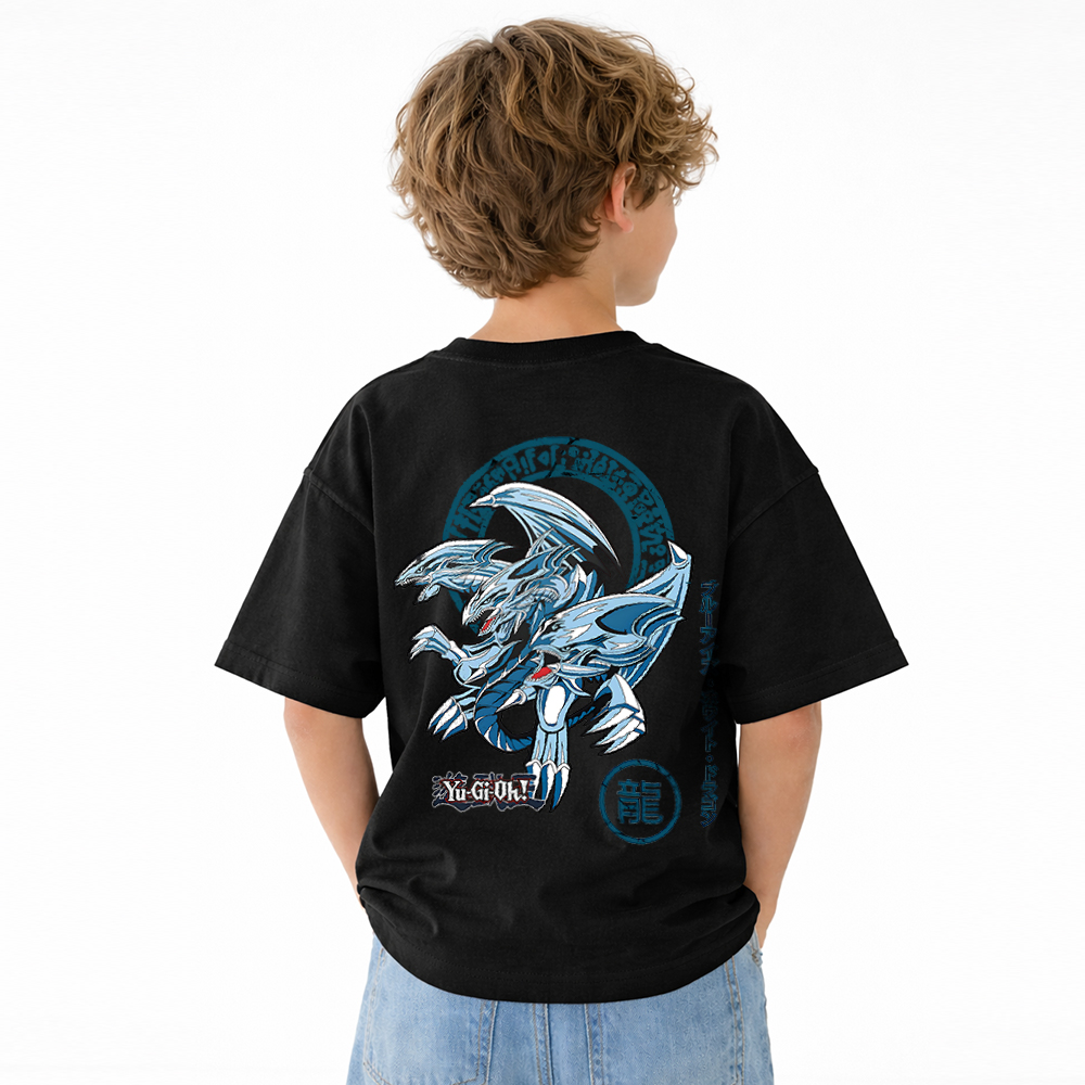 Yu-Gi-Oh! Anime Graphic T-Shirt for Kids Cartoon Print Cotton Tee