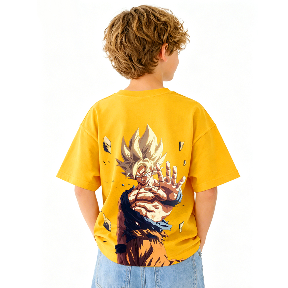 Dragon Ball Anime Graphic T-Shirt for Kids Cartoon Print Cotton Tee