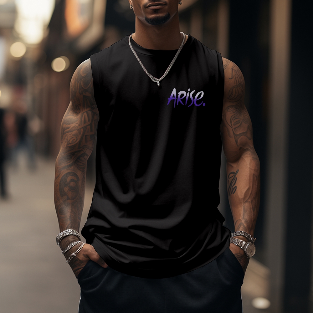 Oversized Anime Print Gym Tank Top