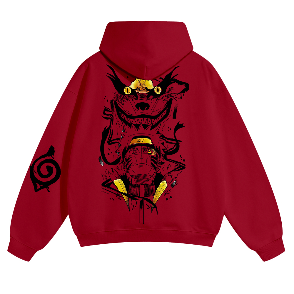 Oversized Unisex Anime Print Hoodie-comicclothing