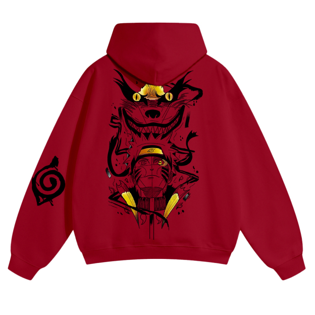 Oversized Unisex Anime Print Hoodie-comicclothing