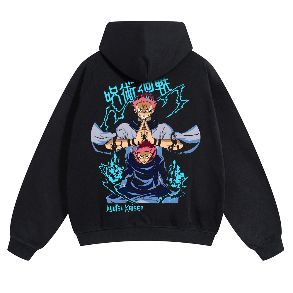 Oversized Unisex Jujutsu Kaisen Anime Print Hoodie