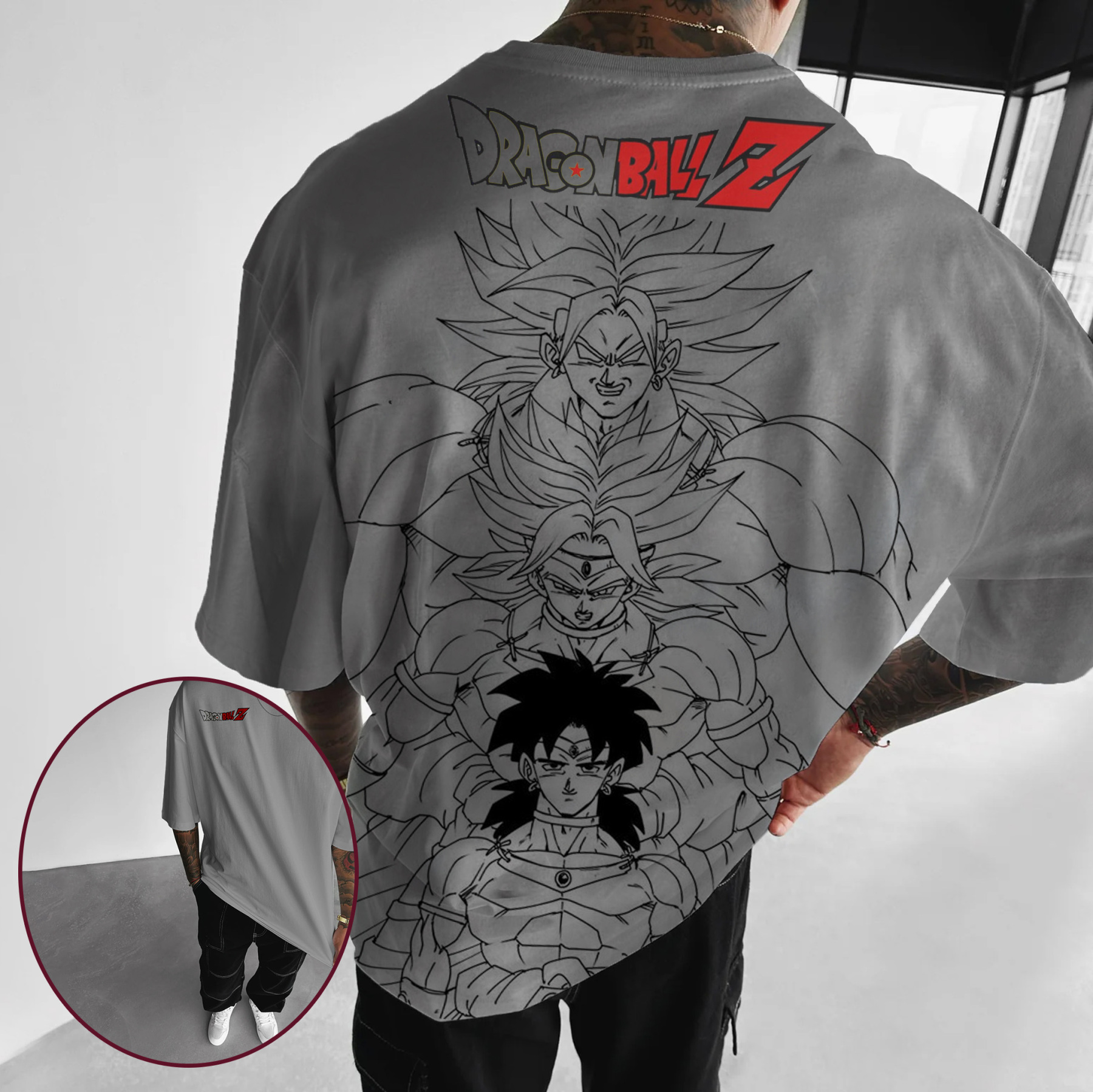 Unisex Oversized Anime Collection Print T-shirt