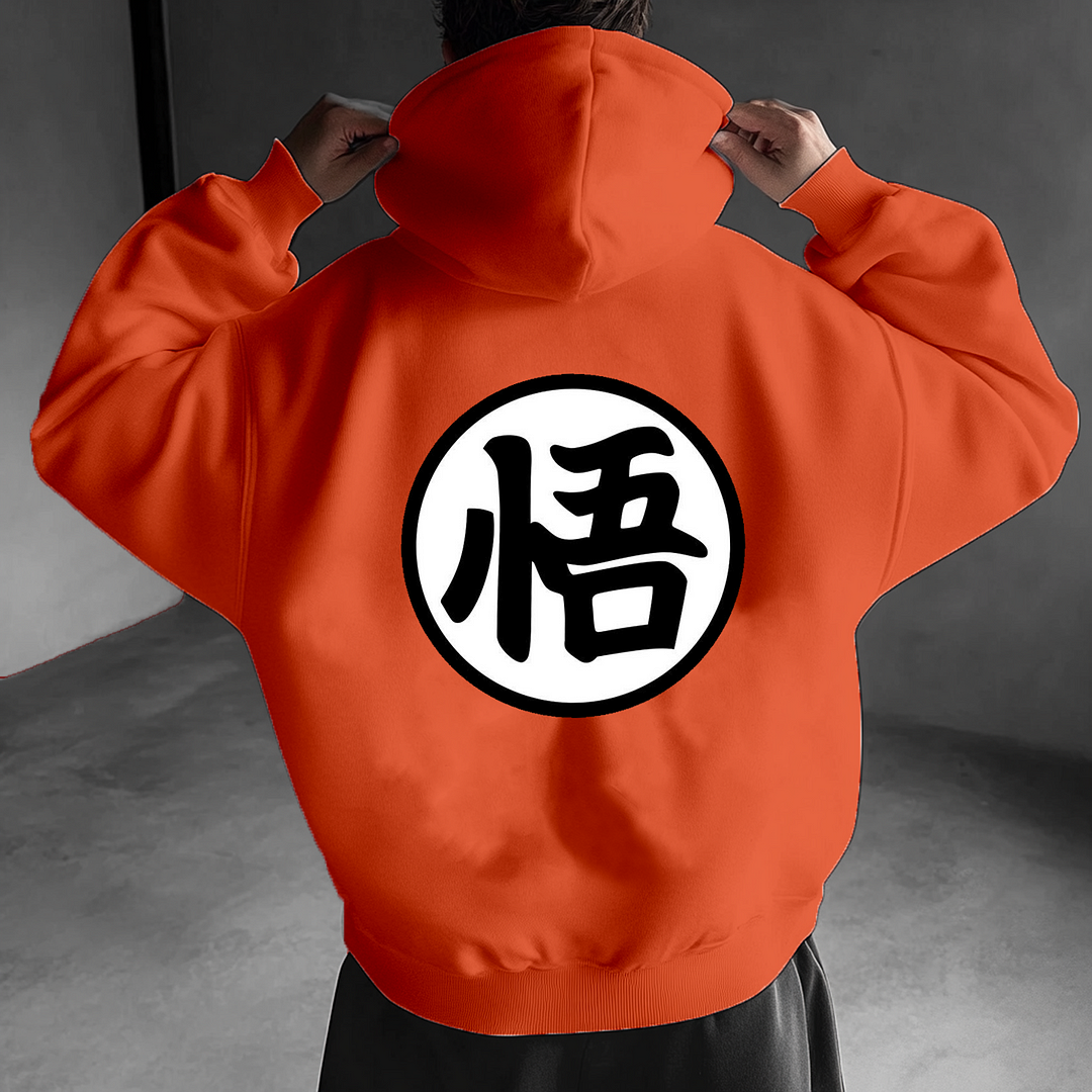 Unisex Oversized Anime Print Hoodie