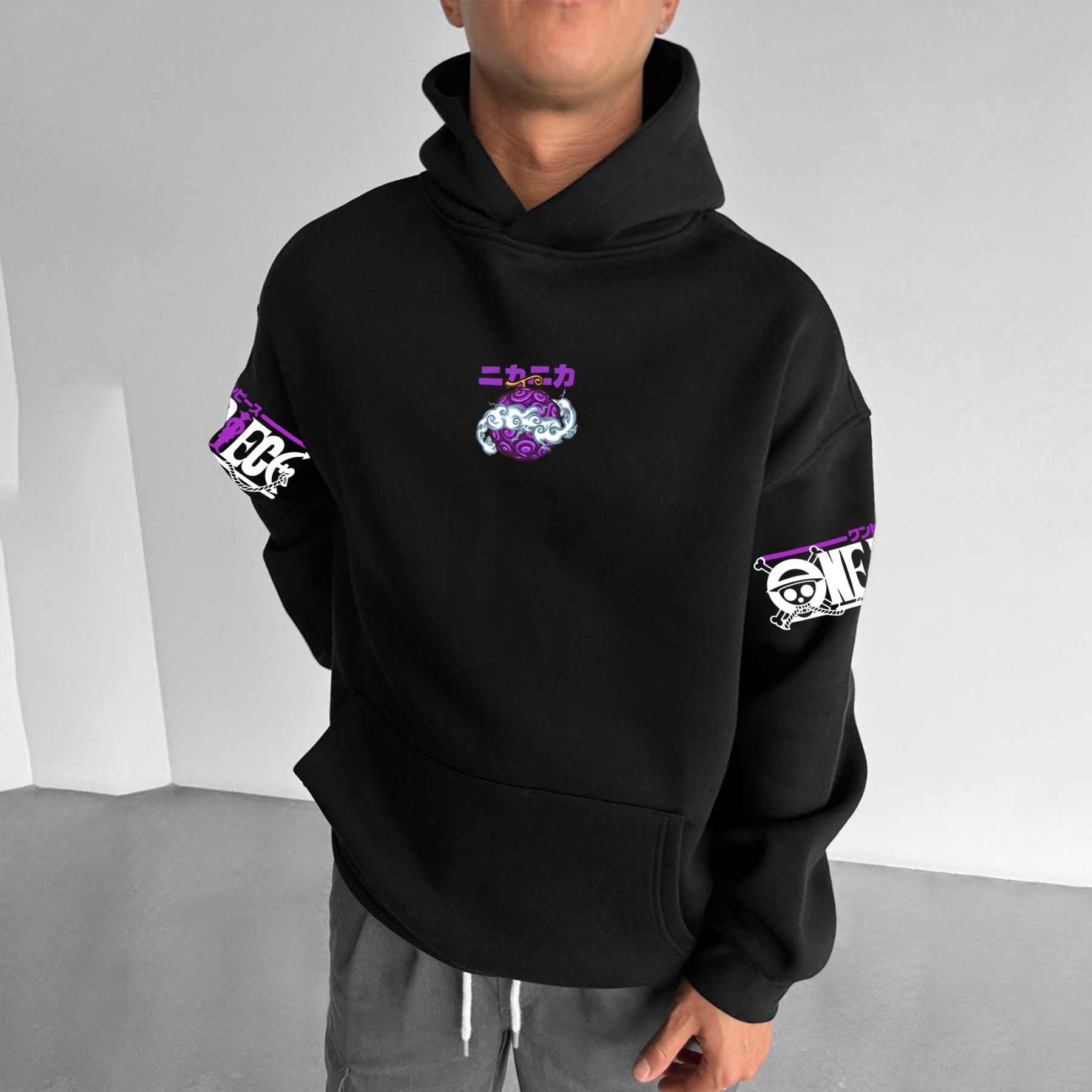 Unisex  Anime Print  Casual Oversized Hoodie-AnimeClothe