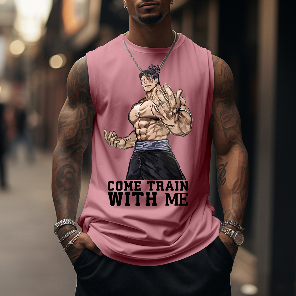 Men's Anime Print Ultimate Gym Tank Top-comicclothing