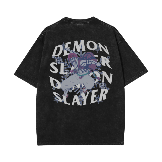 Akaza 2.0 Vintage Oversized T-Shirt | Demon Slayer-comicclothing