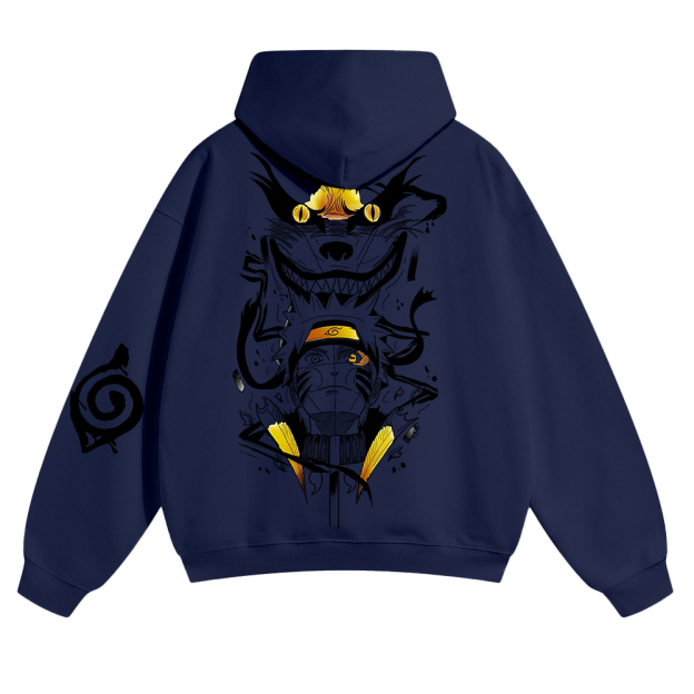Oversized Unisex Anime Print Hoodie-comicclothing
