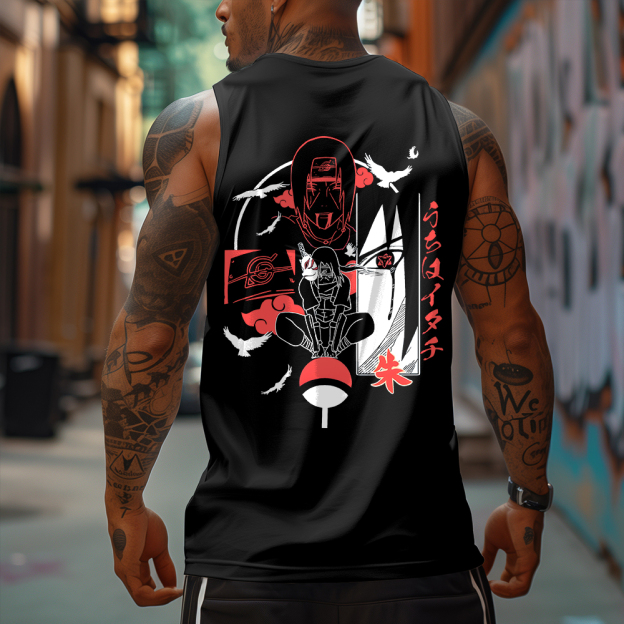 Casual  Anime “Anime”  Printed GYM Tank Top-comicclothing