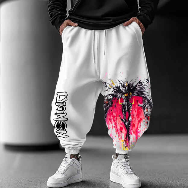 Unisex “Digimon” Anime Style Retro Pants-comicclothing