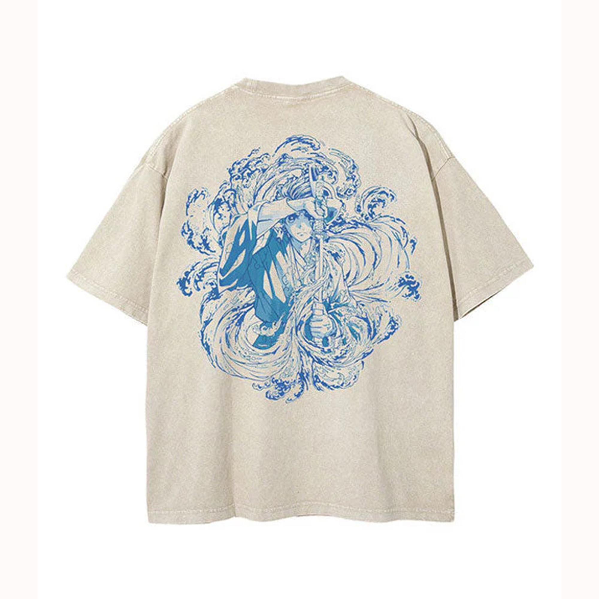 Vintage Washed Tee丨Demon Slayer-comicclothing