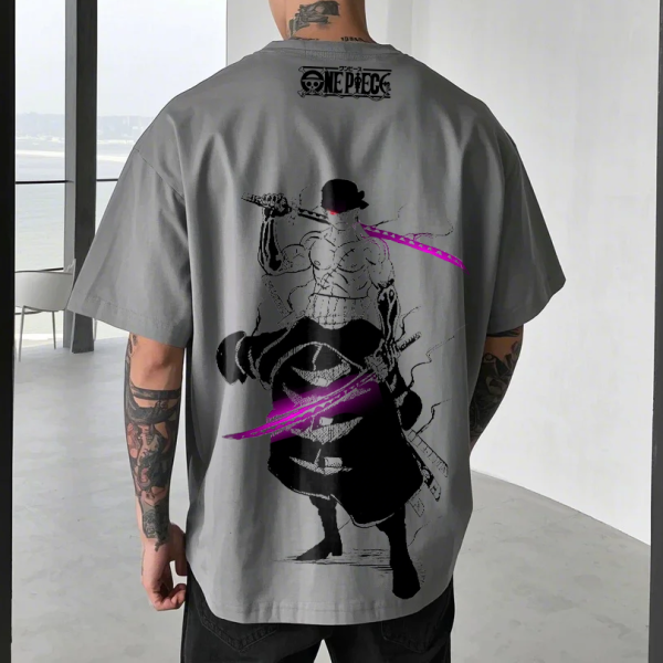 Unisex Oversized Anime Print T-Shirt