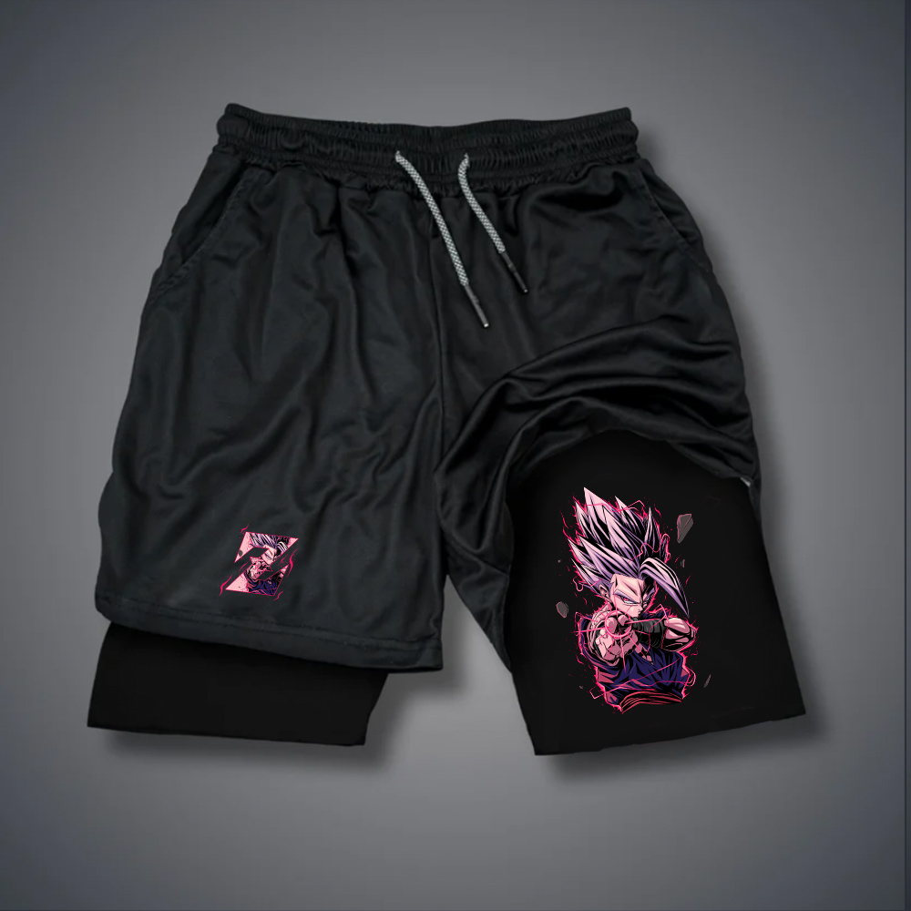 Oversized DB Anime Graphic Design Printed Shorts