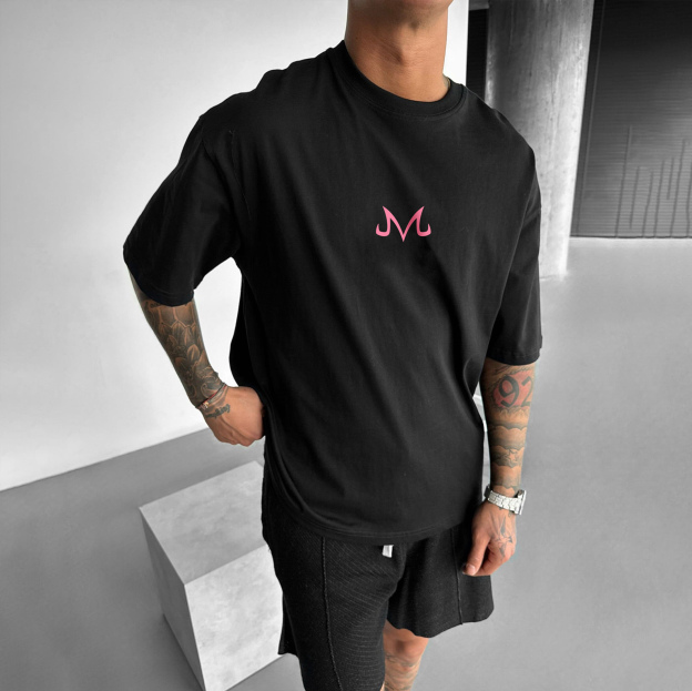 Oversize   Majin Buu Print Tee-comicclothing