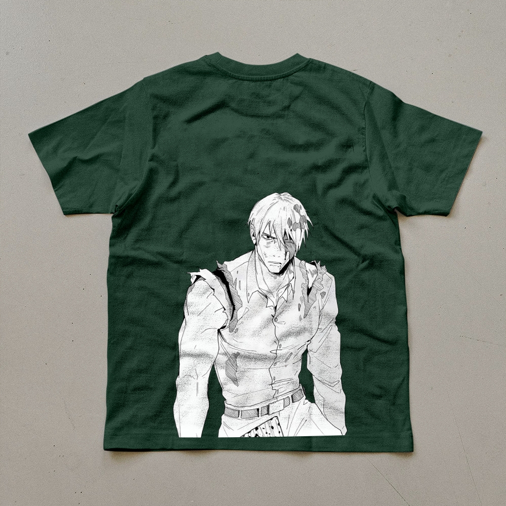 Unisex Oversized Anime Print T-Shirt-comicclothing