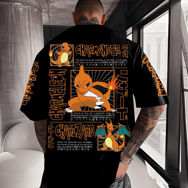 Anime Inspired Vintage Short Sleeved T-Shirt