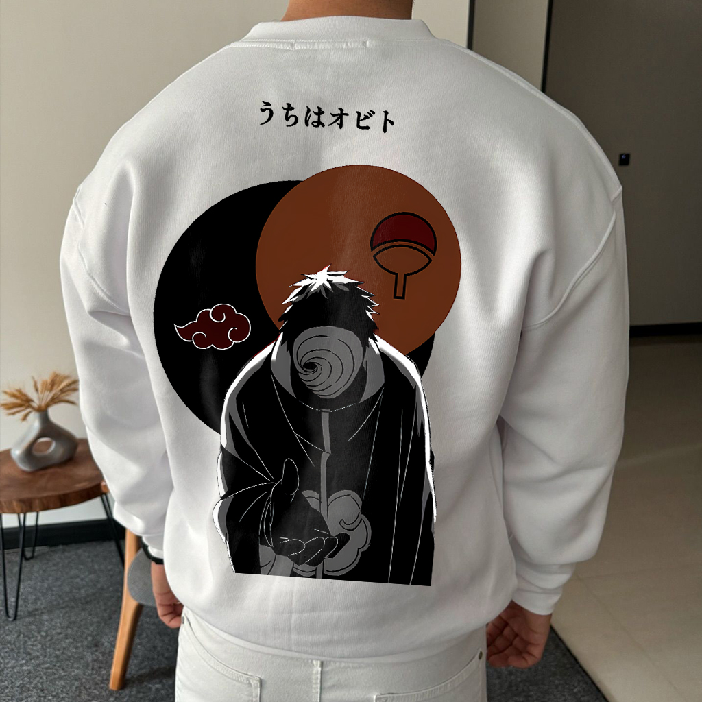 Unisex Oversized Anime  Print Crew Neck Sweatshirt
