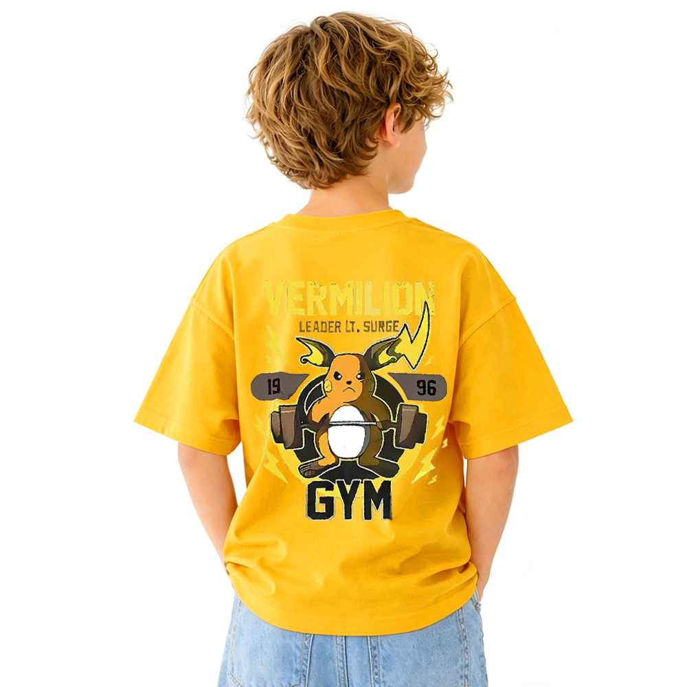 Pokémon Anime Graphic T-Shirt for Kids Cartoon Print Cotton Tee