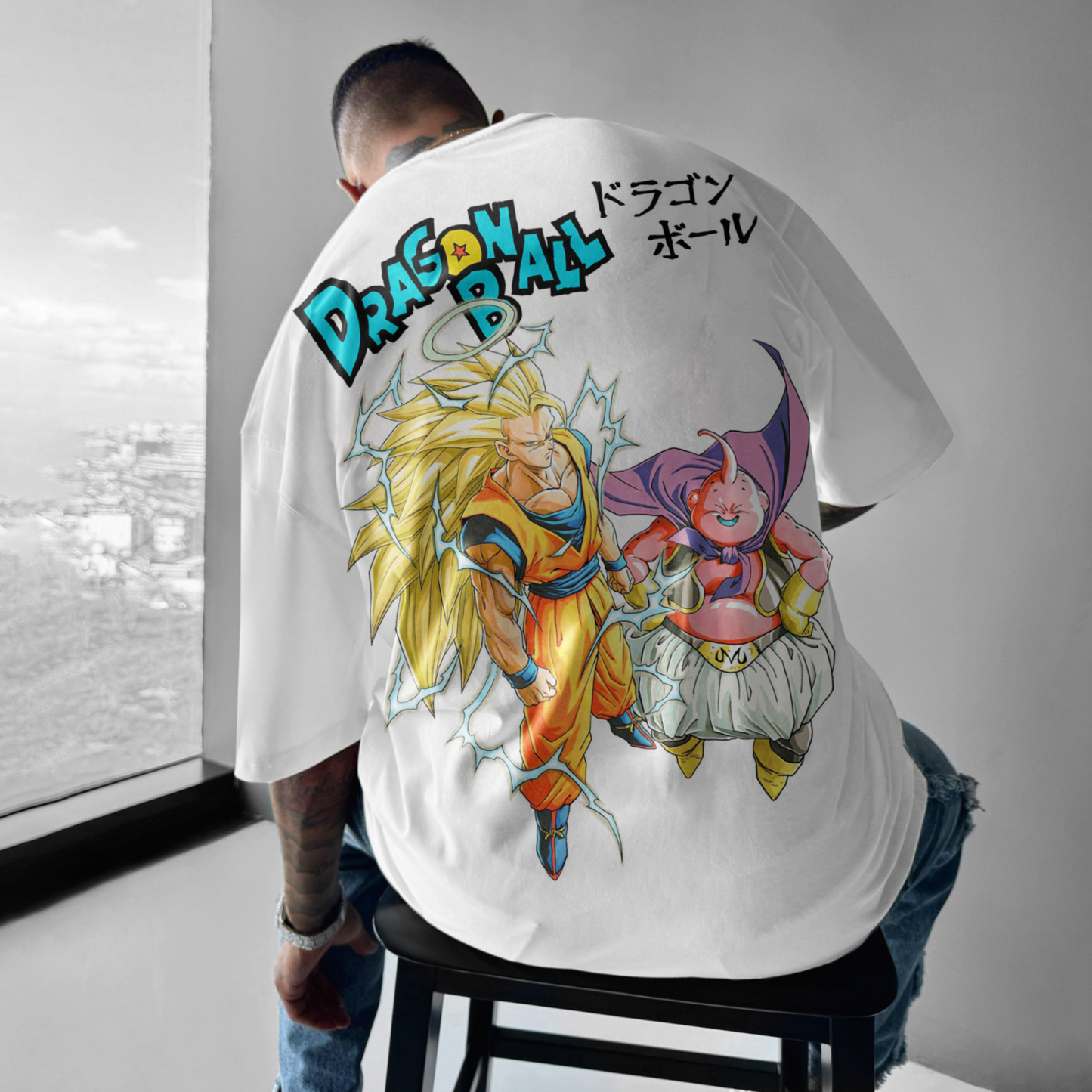 Oversize   Print Tee-comicclothing