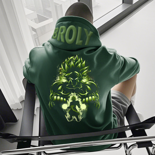 Oversized Unisex Anime Print Hoodie