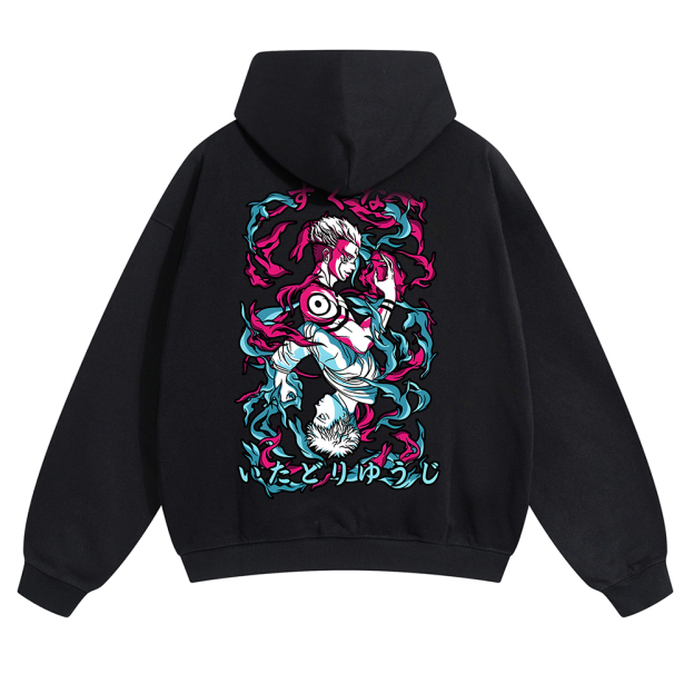 Oversized Unisex Jujutsu Kaisen Anime Print Hoodie