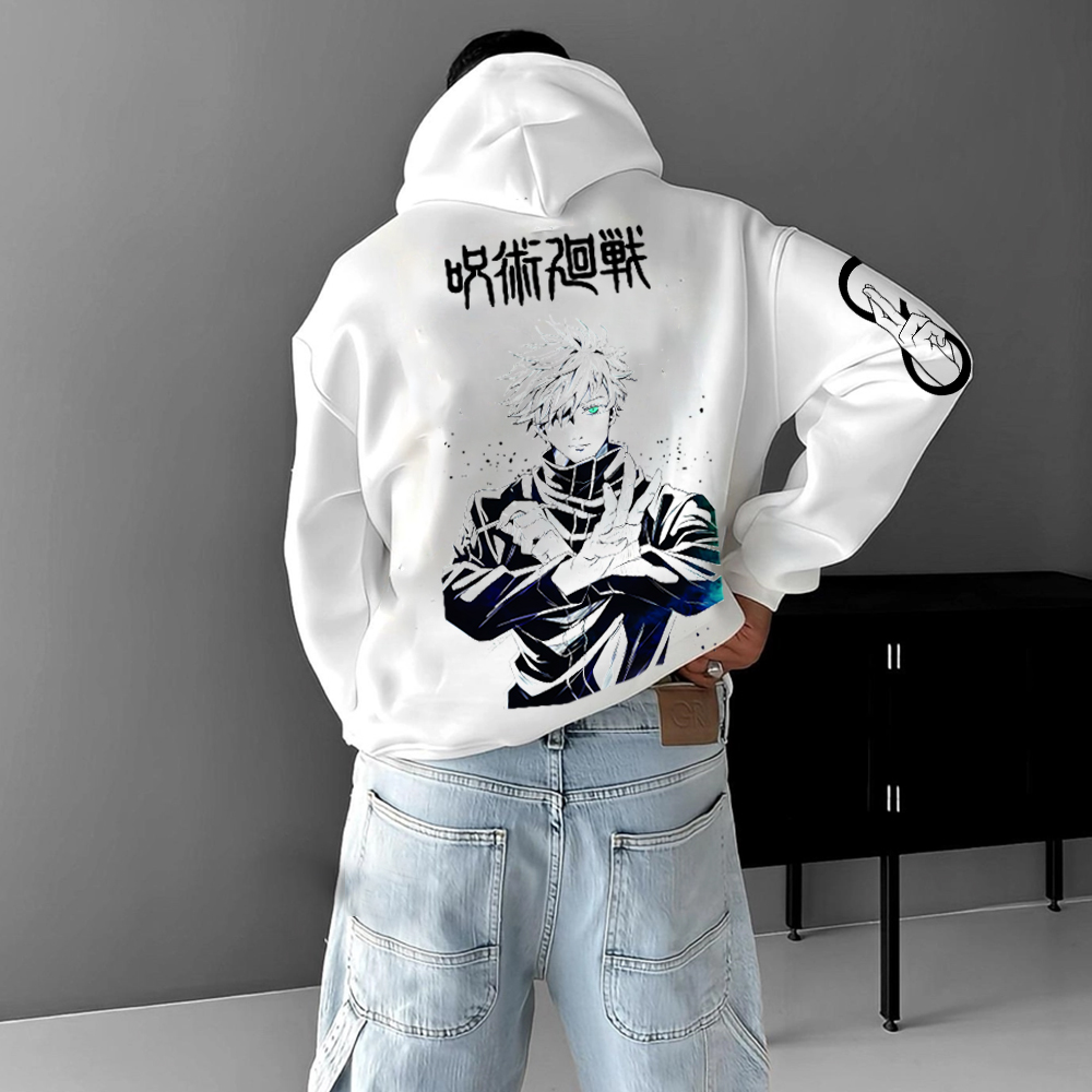 Unisex Anime Print Hoodie