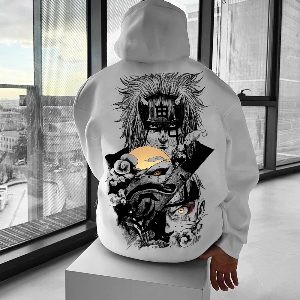 Unisex Casual  Anime “Anime”  Print Oversized Hoodie-comicclothing
